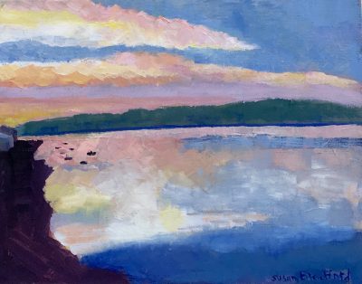 Oil Painting of Sunset on Hood Canal